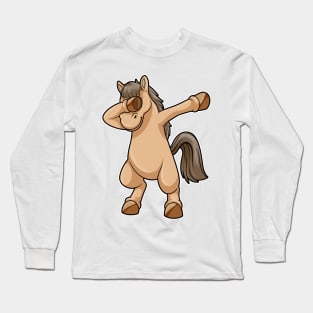 Horse at Hip Hop Dance Dab Long Sleeve T-Shirt